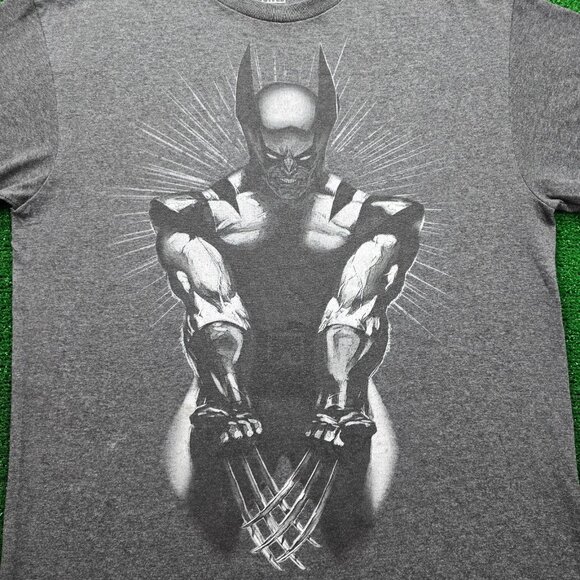 Marvel Wolverine Tshirt Mens Medium/Large Gray Short Sleeve Claws Mutant X-Men - Picture 2 of 6